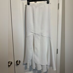 Jennifer Lopez White High-Low Skirt